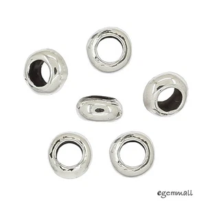 20 Oxidierte Sterling Silber Rondelle Zwischenring Perlen 4 mm Loch 2 mm #99363 - Bild 1 von 1