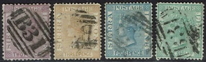 SIERRA LEONE 1876 QV 4D TO 1/- WMK CROWN CC PERF 14 USED - Picture 1 of 2