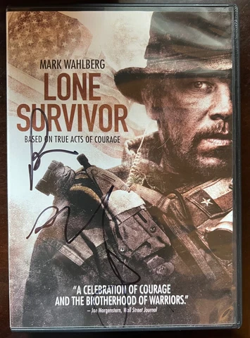 Lone Survivor MARK WAHLBERG AND PETER BERG SIGNED DVD Cover