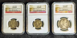 1914 & 1925 Quarters, & a  1912s Half -  NGC Stacks West 57th Street Genuine Lot - Picture 1 of 8
