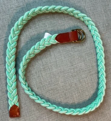Cinturón Gap para mujer de aproximadamente 40" de largo verde menta cordón trenzado Foto 1 de 4