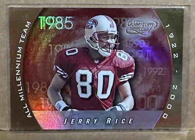 Jerry Rice 2000 Quantum Leaf All Millennium Team Missing Serial # Variant 1/1 SP - Image 1 of 2