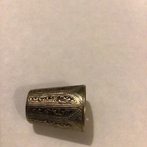 Vintage Jugendstil Damaszener Fingerhut - Bild 1 von 3