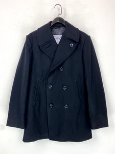 DSCP Quarterdeck Collection Wool Double-breasted Overcoat Black Size 38L/M - Picture 1 of 12