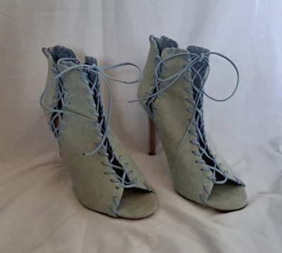 Blue Jean навсегда 21, Stiletto лодыжки с открытым носком женщин размер 10 - Изображение 1 из 4