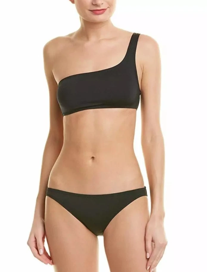 Traje de baño Proenza Schouler Chic negro de un hombro XS X-pequeño nuevo con etiquetas $225 Foto 1 de 4