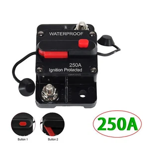 Interruptor de reinicio manual de fusible de disyuntor 250A para ATV RV autocaravana configuración solar - Imagen 1 de 7