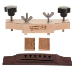Guitar Bridge Clamp with Rosewood Bridge for Acoustic Guitar DIY Repair Tool USA - Picture 1 of 23