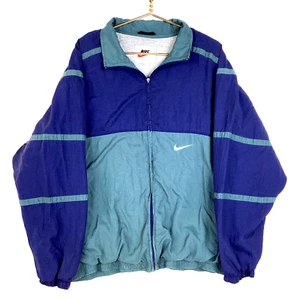 Vintage Nike Windbreaker Jacket Size XL Multicolor Swoosh Full Zip - Picture 1 of 4