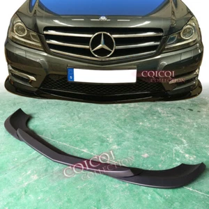 Gloss Black M-BENZ 12~14 W204 C-class C250 sedan GH type front lip spoiler 3PCS◎ - Foto 1 di 3