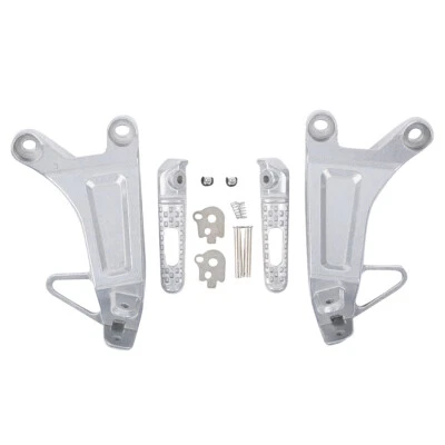 Soporte estriberas de pasajero trasero apto para Honda CBR600RR 2003-2004 04 plateado Foto 1 de 4