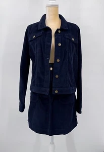 NEU Dip Weitwal Cordjacke und Rock Set XL marineblau - 2 Stück - Bild 1 von 12