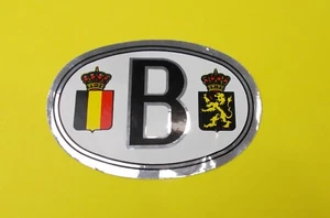 De colección Nos B Bélgica Bandera León País Parachoques Trasero Aluminio Calcomanía Pegatina Euro - Imagen 1 de 2