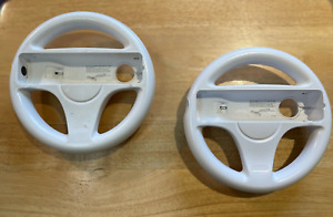 2 x Mario Kart Steering Wheels for Nintendo Wii & Wii U - Old Skool (WHITE)