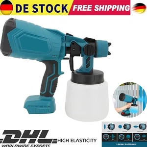Für-Makita 21V Akku Farbsprühsystem Elektrische Farbspritzpistole Sprühpistole - Bild 1 von 12