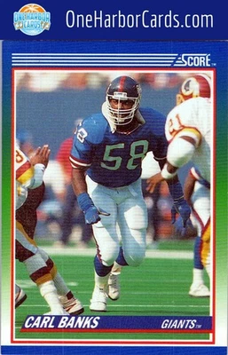 1990 Score New York Giants #91 Carl Banks - Image 1 of 2