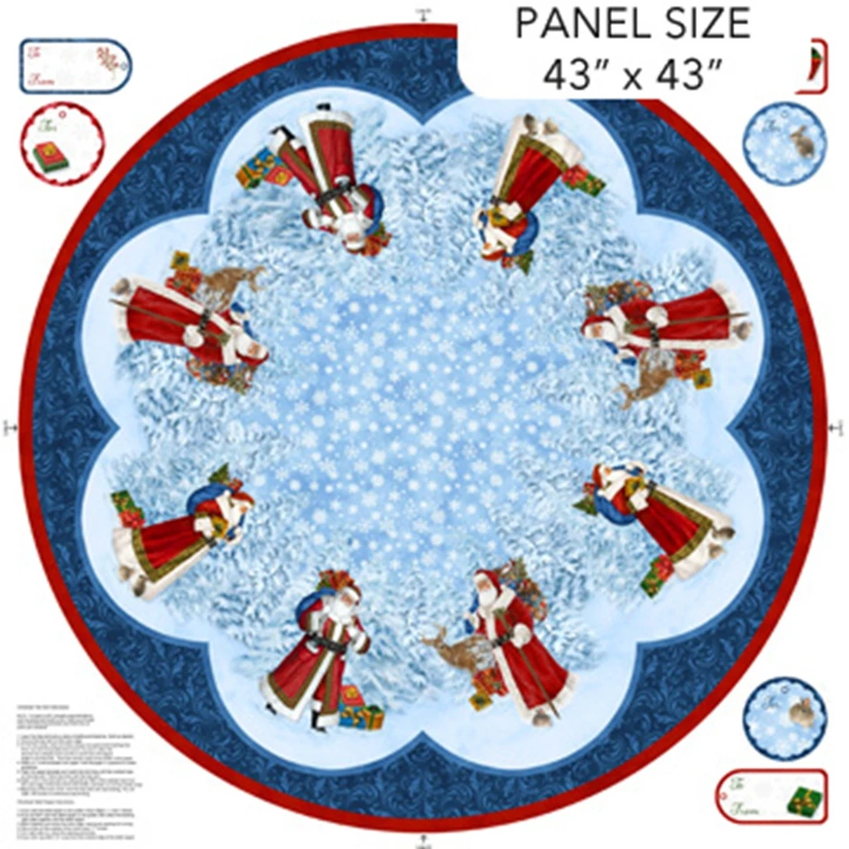 Painel de saia St. Nicholas Tree - Tecido de lona - Tecidos Northcott - Imagem 1 de 1
