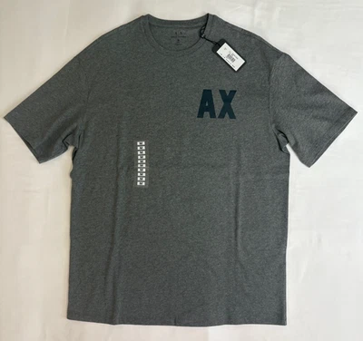Camiseta Armani Exchange Para Hombre Gris Oscuro Calce Suelto Logo AX Talla Mediana NUEVA Foto 1 de 4