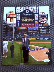Ernie Harwell signed Autogramm 8x10 Foto Detroit Tigers JSA - Bild 1 von 3