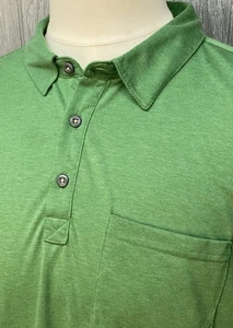 Stio Mens Polo Shirt Green Short Sleeve Stretch Size XL Pocket - Picture 1 of 8