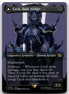 Cecil, Dark Knight (Borderless) #380 (Foil) (NM) Final Fantasy FIN Magic MTG - Image 1 of 2