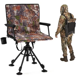 Danrelax 360° Silent Drehstuhl Camo Jagdstuhl, höhenverstellbar, Armlehnen - Bild 1 von 7