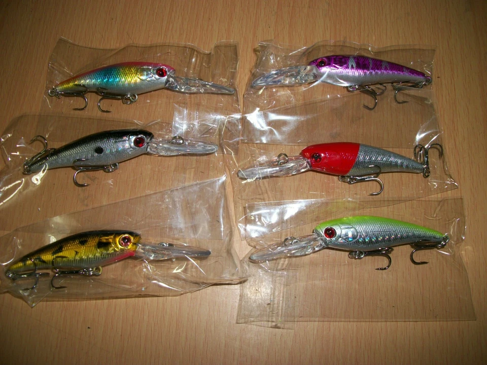 lotto 6 minnow esche artificiali pesca  90 mm 8 gr - Immagine 1 di 1