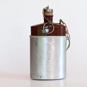 Schweizer Armee Feldflasche Swiss Suisse Military bottle canteen 1914 Emaille - Picture 1 of 12