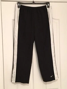 NIKE Black W/White Stripe Vintage Capri Fitness Pants. (2005) Inseam: 23.5”. Med - Picture 1 of 9