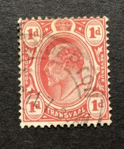 TRANSVAAL STAMP SG274 1d. RED, EDW.VII, 1902/9, FINE USED - Picture 1 of 3