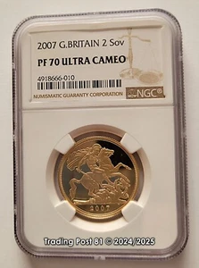 2007 GREAT BRITAIN - 2 Pounds Gold Sovereign - NGC Proof 70 Ultra Cameo - Picture 1 of 2