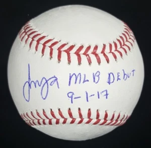 Francisco Mejia signierter MLB DEBÜT 9-1-17 OML Baseball mit JSA Witness COA - Bild 1 von 3