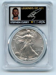 2024 $1 American Silver Eagle 1oz PCGS MS70 FDOI Legends of Life Stephen Curry - Picture 1 of 2