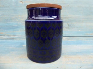 Rare Hornsey Pottery dark blue Heirloom Dried Fruit jar ceramic - Picture 1 of 6