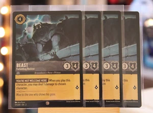 Disney Lorcana Playset - Beast Forbidding Recluse - 171/204 NM NON-Foil x4 Cards - Picture 1 of 1