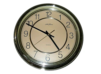 VTG SETH THOMAS 12" CHAIRMAN MODEL 2468 L ARGE PROFFESSIONAL OFFICE STYLE CLOCK - Image 1 of 4