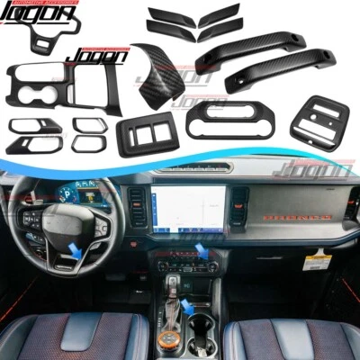 Dry Carbon Interior Trim Performance Level Decor For Ford Bronco Raptor 2021-25 - Image 1 of 4