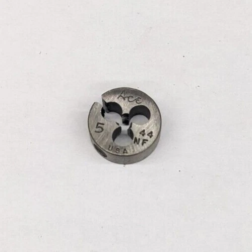 Ace 5-44 NF Round Die 5/8" OD (Small) Screw Adjustable Die CS Carbon Steel USA - Image 1 of 1