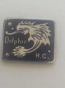Vintage Enamel Badge Advertising the DOLPHIN Holiday Camp Became Pontins - Picture 1 of 2