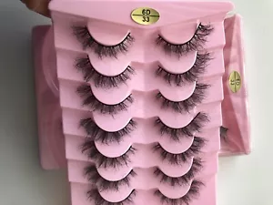 3 6 15 Pairs 100% Real 3D Mink Makeup Cross False Eyelashes Eye Lashes Handmade - Picture 1 of 3