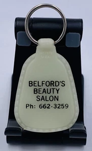 Vtg Belford’s Beauty Salon Winchester, Virginia Glow In The Dark Keychain - Picture 1 of 4