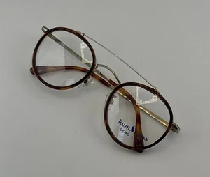 Vintage POLO RALPH LAUREN 536 Eyeglass 90s Round Eyewear Tortoise Antique Gold - Picture 1 of 24