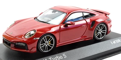 Coche diecast Minichamps 2021 911 992 rojo carmín Turbo S Sport D. 1:43 410060070 Foto 1 de 4