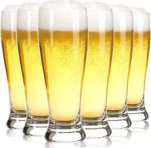 16Oz Biergläser 6er Set Pilsgläser, Craft Beer Becher für Bar Kneipe, Glasswa - Bild 1 von 12