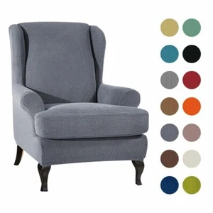 Protector Chair Cover Waterproof Elastic Stretch Armchair Sloping Dining Seat - Picture 1 of 35