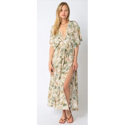 Olivaceous Jacqueline Maxi Dress V-Neck Floral Small 2-8 - Image 1 of 3