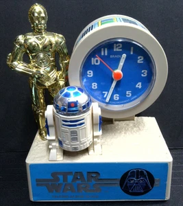 Vintage 1980 Bradley Star Wars Talking Alarm Clock C-3PO & R2-D2 See VIDEO 100% - Picture 1 of 11