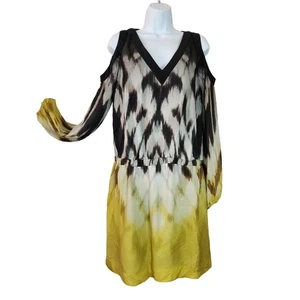 Anthropologie Leifsdottir Silk Cold Shoulder Dress Size 6 - Picture 1 of 10