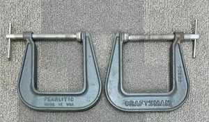 2 Vintage Craftsman Pearlitic Deep Throat Schraubzwingen # 66684 4" x 5" Holzbearbeitung - Bild 1 von 8