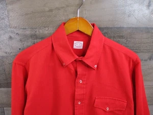 Camisa Brooks Brothers vintage para hombre 16,5 grande mezcla de lana roja abotonada años 60 70 - Imagen 1 de 11